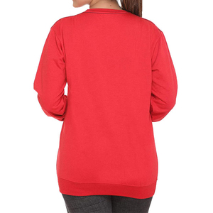 Sudadera de lana suave para mujer, cuello redondo, manga larga, ropa informal cálida para invierno - Product Image 5