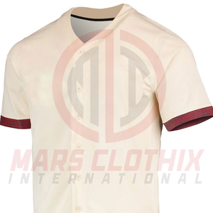 Camiseta de béisbol ligera de secado rápido para venta en línea, manga corta, cuello en V, con botones al frente. - Product Image 6