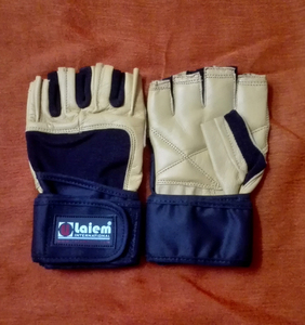 Gants de cyclisme respirants LAIEM à demi-doigts, blancs, rouges, verts, rayés, en maille, pour le sport, le fitness et la course - Product Image 5