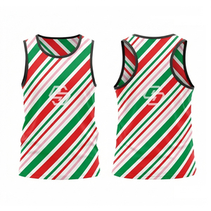 OEM Service Sublimation Print Men's <b>Running</b> Sports <b>Singlet</b> Lightweight Breathable 100% Polyester <b>Running</b> Tank Top - Product Image 3