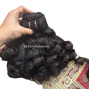 Wholesale Indian Baby Curly Hair Bundles Double Drawn Remy Hair Fusion <b>Extensions</b> Unprocessed 100% Cuticle Aligned Fast Shipping - Product Image 1