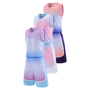 Uniformes de Baloncesto Transpirables con Estampado Personalizado Unisex, Conjuntos de Color Sólido, Tallas Grandes, Secado Rápido, Absorción de Humedad, Antibacterianos, OEM - Product Image 1