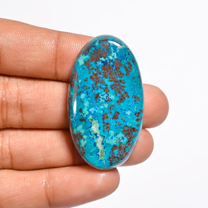 Natural Chrysocolla Loose Gemstones-FAIJAN GEMS Brand Rajasthan Origin Mix Shapes Cabochon Jewelry Making Untreated Raw Stones - Product Image 2