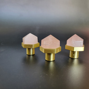 Luxury Natural Lapis Gemstone <b>Door</b> Knob Best Hexagonal Diamond <b>Pull</b> <b>handles</b> Durable Easy Installation Kitchen Dresser Cabinet - Product Image 4