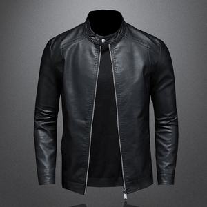 Nueva Chaqueta de Cuero PU Estilo Casual Vintage para Hombre, Diseño de Primavera, Chaqueta de Cuero con Bolsillos Estilo Motero - Product Image 1