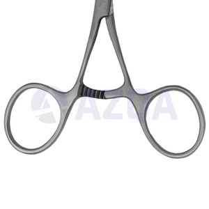 Pinzas Lorna de Acero Inoxidable de 5 Pulgadas con Dientes Cónicos No Perforantes para Sujeción de Paños Quirúrgicos - Product Image 3