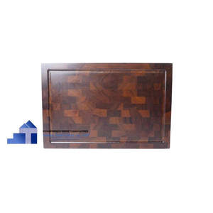 Rectangular Wooden <b>Storage</b> <b>Tray</b> Stackable Kitchen Tableware Holder Dark Brown Finish - Product Image 2