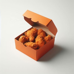 Custom Kraft Paper Fried <b>Chicken</b> Box Disposable Food Packaging with Custom Logo - Product Image 2