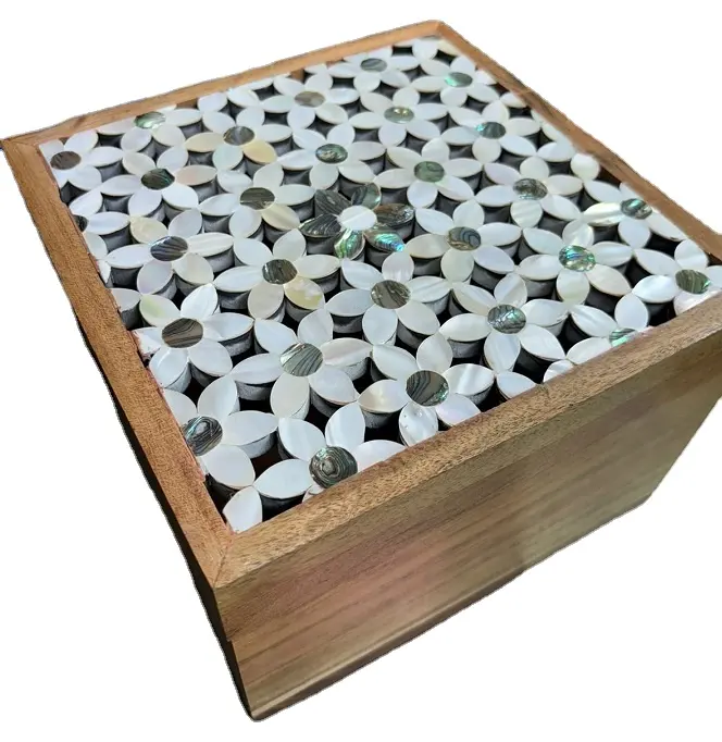 Kotak kayu Resin persegi desain unik untuk hadiah ulang tahun