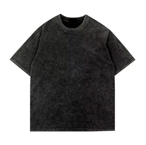 Camisetas de Lujo con Efecto Tie Dye en Tela Gruesa, Estilo Occidental para Hombre, Camiseta con Lavado Ácido - Product Image 3