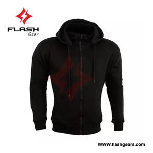 Sweat à capuche en polaire noir pour homme, sur mesure, avec protection CE renforcée aux coudes, au dos et aux bras, vêtements de course haut de gamme, sweat à capuche pour moto - Product Image 5