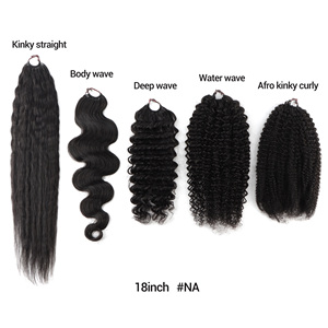 <span class=keywords><strong>Extensions</strong></span> de <span class=keywords><strong>cheveux</strong></span> humains au crochet à pointe en plumes réutilisables de 100g, 18 pouces, <span class=keywords><strong>cheveux</strong></span> bouclés crépus - Product Image 2