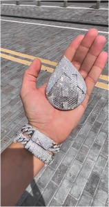 Colgante de Moissanita Hecho a Mano Personalizado de Plata Esterlina con Baño de Oro de 14K, con Letras y Logotipo, Estilo Hip Hop, Joyería de Moda para Hombre - Product Image 3