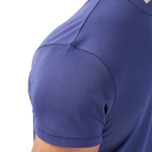 Active <b>men</b> gym shirt breathable workout t shirt for training running fitness <b>stretch</b> fabric moisture wicking quick dry Shirt - Product Image 3