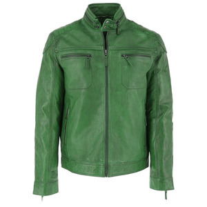 Stand Collar <b>Leather</b> <b>Jacket</b> For Outdoor Wear Hot Selling <b>Men</b> Clothing <b>Leather</b> <b>Jackets</b> New Fashion Latest Arrival - Product Image 4