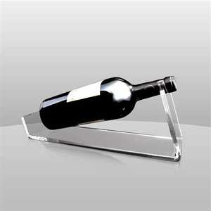 Estante de acrílico transparente contemporáneo para vino, soporte de exhibición elegante para botellas para bares domésticos y almacenamiento minorista - Product Image 4