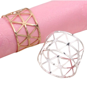 Anillos de Servilleta Decorativos de Diseño Moderno, Hechos a Mano con Corte Láser, Anillos de Servilleta de Latón Dorado, Anillos de Servilleta de Metal Personalizados - Product Image 5