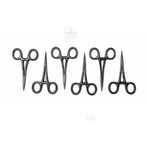 LUMINEX IMPEX Pince à épiler hémostatique noire en acier inoxydable, légère, à surface lisse, avec poignée blanche, haute qualité, pour bijoux - Product Image 2