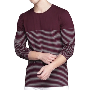 เสื้อยืดแขนยาวผู้ชายทรงเรกูลาร์สไตล์ฮิปฮอปสีพื้นลำลอง คอโอ ผ้าฝ้ายใส่สบาย - Product Image 1