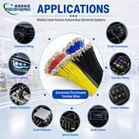 Kabel Terminal JST SM 54mm Custom 2 Pre-Crimped, Kawat Tembaga Berlapis Timah untuk PCB