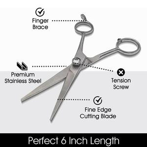 Ciseaux de coiffure professionnels en acier inoxydable 440C, lame tranchante, manche long, pour droitiers, ciseaux de coupe de cheveux - Product Image 5