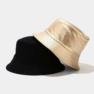 Unisex <b>Bucket</b> <b>Hat</b> Solid Color Polyester Casual Spring Summer Wear Black Gold Brown <b>Red</b> - Product Image 3