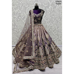 Colecciones de Terciopelo para Novias Indias con Trabajo Zarkhan por Fabzone Modelo FZBELLA - Product Image 2