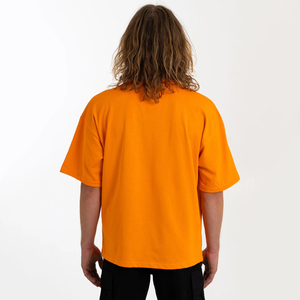 เสื้อยืดคอกลมผ้าคอตตอนสำหรับผู้ชายเสื้อยืดโอเวอร์ไซส์ผ้า100% โอเวอร์ไซส์ออกแบบได้ตามต้องการ - Product Image 2