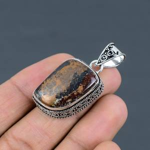Boulder Opal Pendant Handmade 925 Sterling Silver Gemstone Jewelry Luxury Natural Stone Necklace <b>Gift</b> <b>For</b> <b>Her</b> - Product Image 3