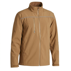 Veste softshell respirante à séchage rapide pour homme, col montant, avec logo sur le devant, entièrement personnalisable, veste d'hiver pour le streetwear - Product Image 5
