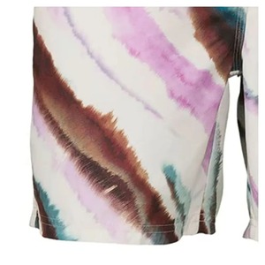 Shorts pour hommes à imprimé tie-dye, taille mi-haute, taille élastique, style décontracté, motif rayé, maillot de bain - Product Image 5