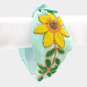 Designer Handmade Women Children's Hairbands Multi-Color Embroidered Beaded <b>Head</b> Bands Fashion Valentines Day Mardi Gras <b>Style</b> - Product Image 4