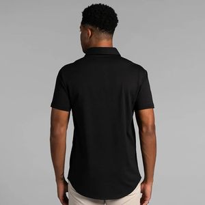 Polo pour homme à col ras du cou – Chemise décontractée pour homme – Mélange doux de polyester, coton et élasthanne – Anti-plis - Product Image 2