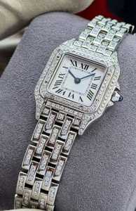 Reloj de Cuarzo de Lujo para Mujer, con Esfera Cuadrada de Cristal y Pedrería, Manecillas de Acero Inoxidable, Resistente al Agua, Ideal para Fiestas - Product Image 1