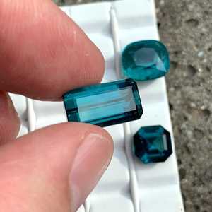 Tourmaline bleue indicolite naturelle, émeraude taille coussin, pierre précieuse en vrac, vente en gros, fournisseur OEM personnalisé, exportation - Product Image 2
