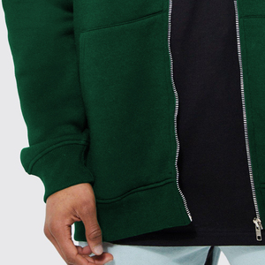 Sweat-shirt à capuche vert pour homme, coupe classique, décontracté, pour l'hiver, 100% coton molletonné 300g, poche avant avec logo - Product Image 4