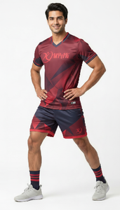 Conjunto de Camiseta y Pantalones Cortos de Voleibol Aerodinámicos en Oro Rosa, Personalizados al por Mayor, Uniformes de Equipo de Alta Elasticidad, Ropa Deportiva Sublimada OEM - Product Image 5