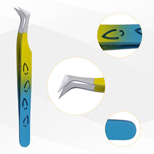 Pince à cils Stahlmann Pro de haute qualité avec logo personnalisé, en acier inoxydable, lisse et dentelée, fine, durable, prise en main parfaite, 115 mm - Product Image 4