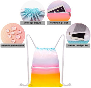 Bolsa con Cordón Sublimada Resistente al Agua, Forro de Poliéster, para Gimnasio, Compras, Deportes, Yoga, Mochila con Cordón - Product Image 2