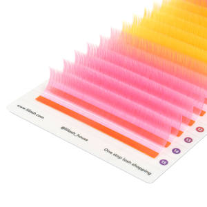 Extensions de cils individuelles en soie, colorées et glamour, .03, faites à la main, en lots, fournitures en gros pour extensions de cils. - Product Image 3