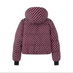 Blouson matelassé à capuche, motif écossais, coupe-vent, épais, hiver, décontracté, fermeture éclair avant, longueur standard, unisexe, doux, 220g, 100% coton - Product Image 2