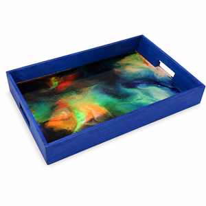 ถาดเสิร์ฟเรซิ่นทำมือ |   ถาดวางของตกแต่งบ้านพร้อมกรอบไม้ - Product Image 2