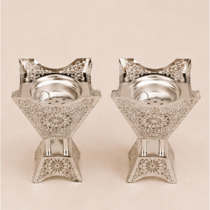 Wholesale Metal <b>Bakhoor</b> Burner Silver Arab Censer Vintage Cut-Out Incense Burner Middle East Luxury <b>Oud</b> Burner for Ramadan Home - Product Image 1