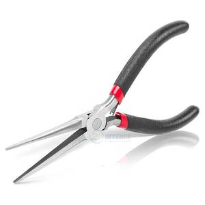 Needle Nose Long Nose <b>Pliers</b> Serrated Jaw Stainless Steel Jewelry Making Tool Wire Bending <b>Small</b> Object Gripping Precision - Product Image 1