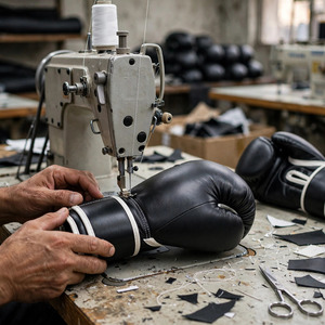 Custom OEM/ODM Leather for Closure Boxing Gloves with Adjustable Wrist <b>Strap</b> Unisex Training Gloves - Product Image 5
