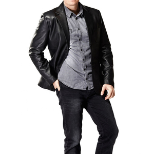 Men <b>Leather</b> Coat Modern Style Casual Outerwear Men <b>Leather</b> Coat Belt Style <b>Long</b> <b>Leather</b> <b>Jacket</b> Men <b>Leather</b> Coat - Product Image 3