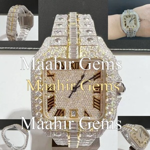 Reloj de Lujo Automático Mecánico con Esfera Cuadrada de Diamantes de Imitación, Cristal VVS Moissanite, Totalmente Cubierto de Diamantes, Estilo Hip Hop, Resistente al Agua 10 Bar - Product Image 4