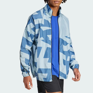 Veste coupe-vent pour homme, motif design, ultra légère, résistante au vent, veste zippée pour entraînement en plein air, vêtements de sport personnalisés, vente en gros - Product Image 6