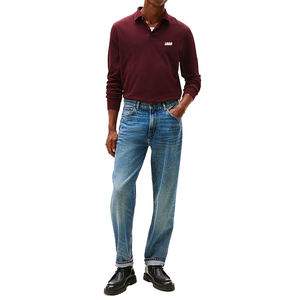 Polo classique de qualité supérieure en coton extensible respirant pour homme, coupe régulière, tricot piqué, manches longues, 1985 - Product Image 5