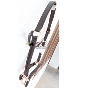 Rider Choice Super Quality Rose Gold Horse Halter avec canal vide sur le nez et la joue Quincaillerie supérieure - Product Image 6
